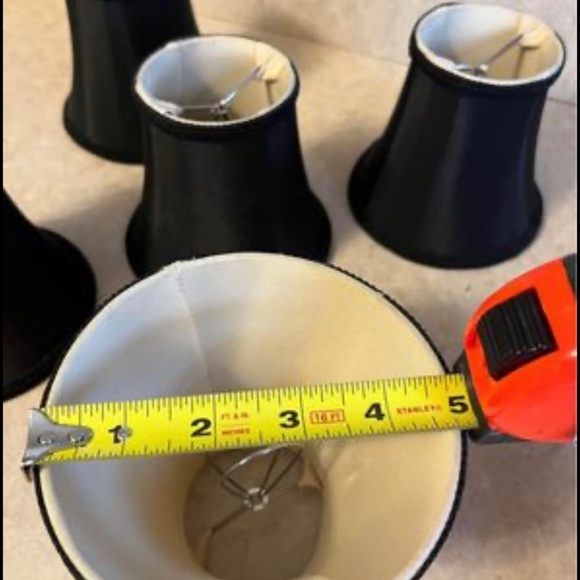 Black Clip On Candelabra Shades - Picture 4 of 5